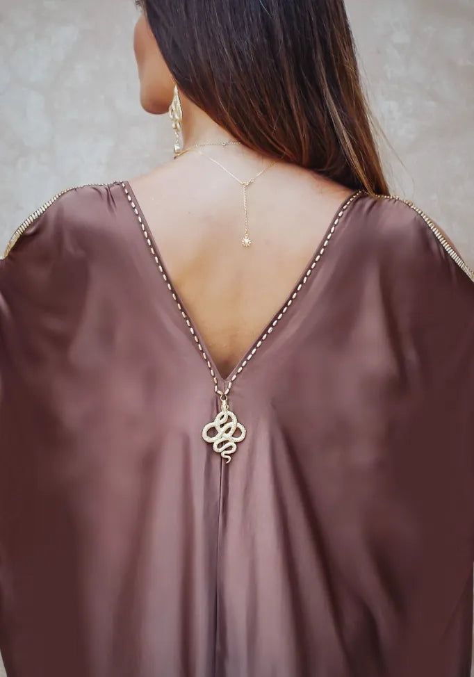 Viscose Satin - Chocolate Plum
