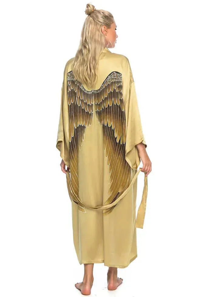 ANGEL WING BATHROBE LUXE - SILK - Golden Goddess - XSS