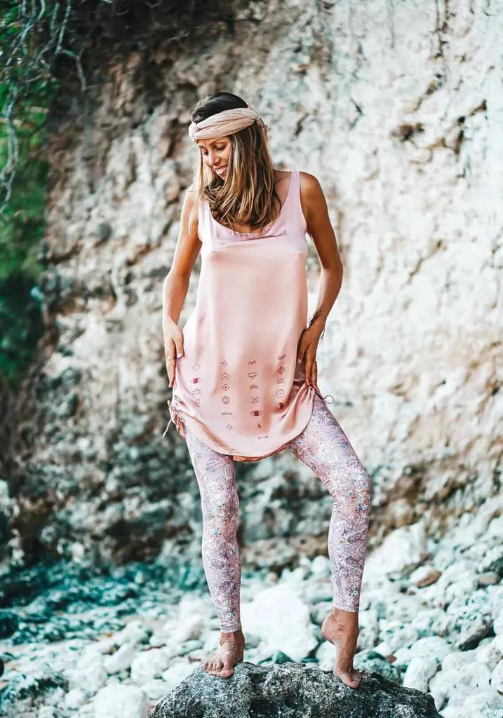 ATOMS OF THE UNIVERSE SLIP DRESS LUXE - MUSK - S