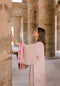 SMOKEY LAVENDER - SILK - PINK MAGENTA TRIM