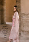 SMOKEY LAVENDER - SILK - PINK MAGENTA TRIM WITH BIAS CUT MATCHING DRESS