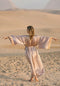 SMOKEY LAVENDER - SILK - SUNSET TRIM WITH BIAS CUT MATCHING DRESS