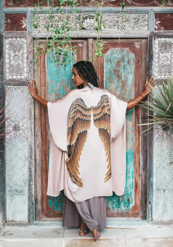 Viscose - Champagne with Caramel Wings