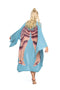 Viscose - Ice-blue with Aubergine Wings