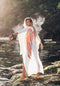Viscose - White with Rainbow Pastel Wings
