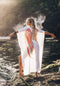 Viscose - White with Rainbow Pastel Wings