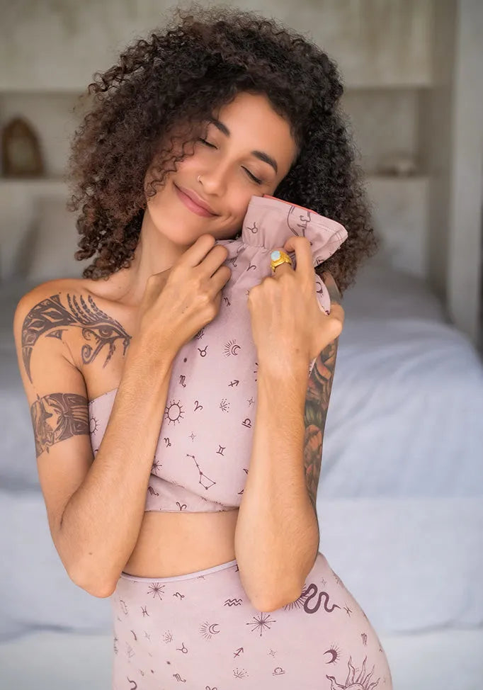 Cosmic Mystery Hot Water Bottle Cover - Organic Cotton
