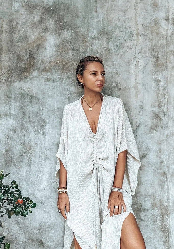 Goddess Kaftan - Natural Linen Blend