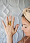 Gold Plated With Ruby Crystal