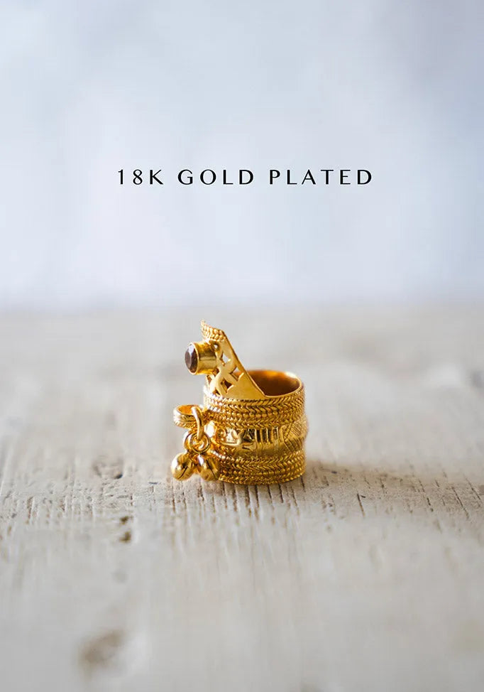 Gold Plated With Ruby Crystal