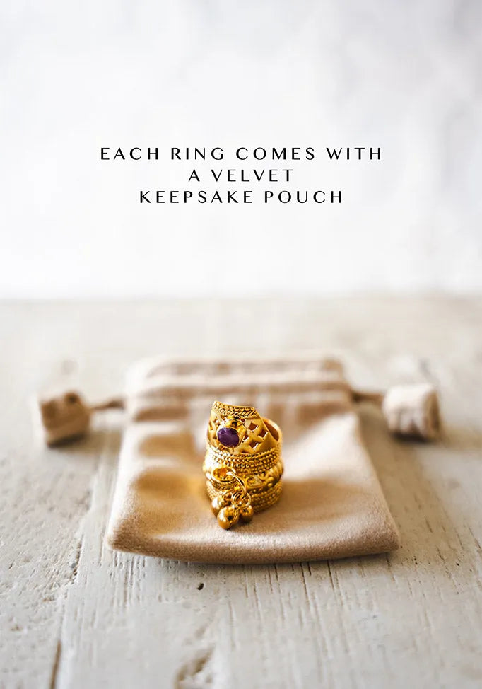 Gold Plated With Ruby Crystal
