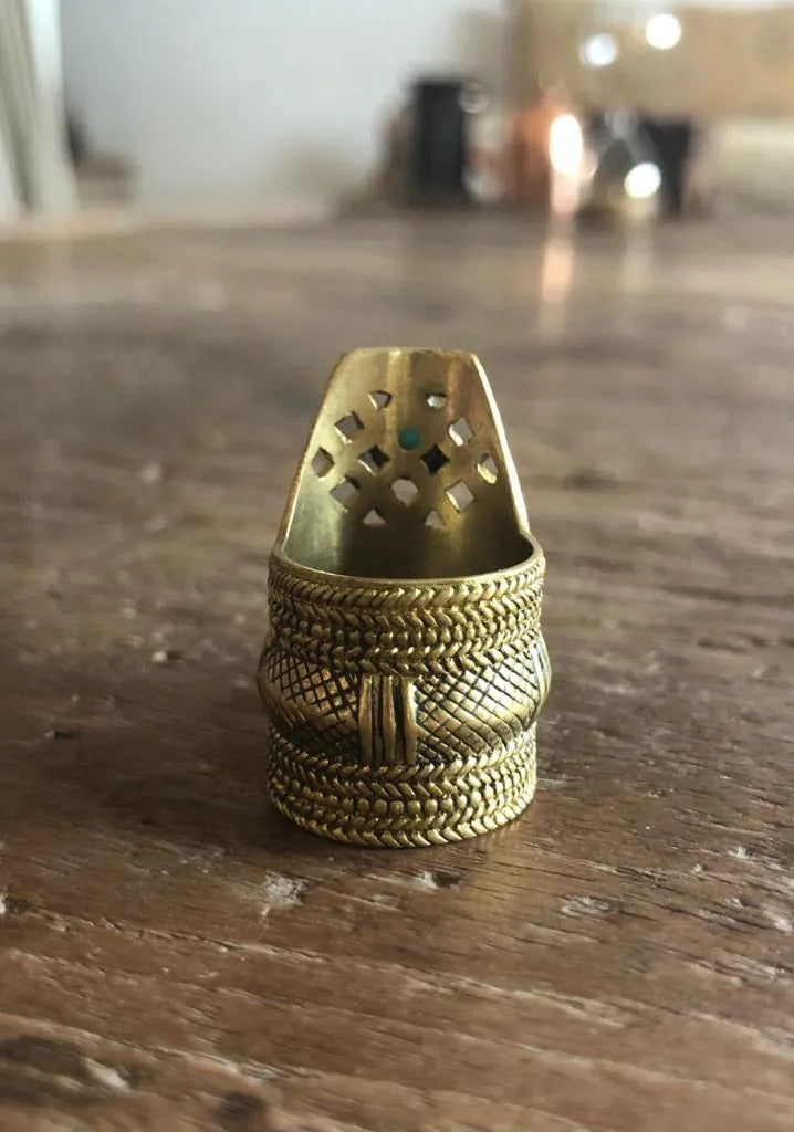Brass With Larimer Stone