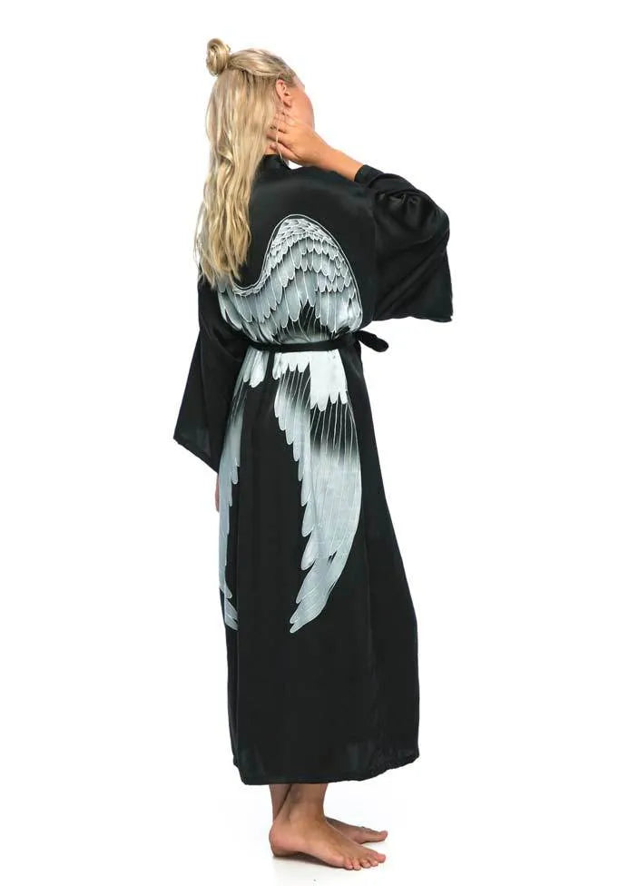 Black with Silver Wings