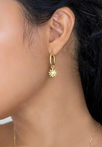 Sun Hoop Earrings