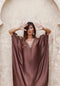 Serpent Temple Kaftan Viscose Satin - Chocolate Plum S/M