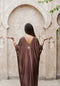 Serpent Temple Kaftan Viscose Satin - Chocolate Plum - S/M