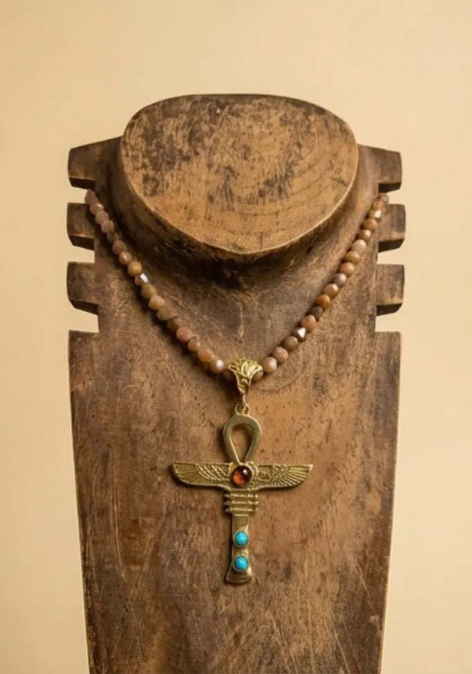 Amulet with Mala - Moonstone
