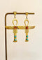 Brass - Amber and Turquoise