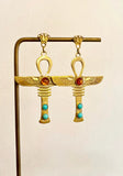Brass - Amber and Turquoise