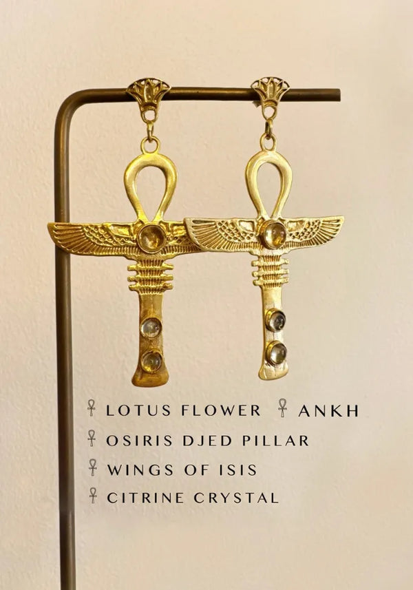 Brass - Citrine Crystals