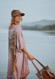 Archangel Gabriel Kaftan Luxe - Silk Mushroom Purple S/M