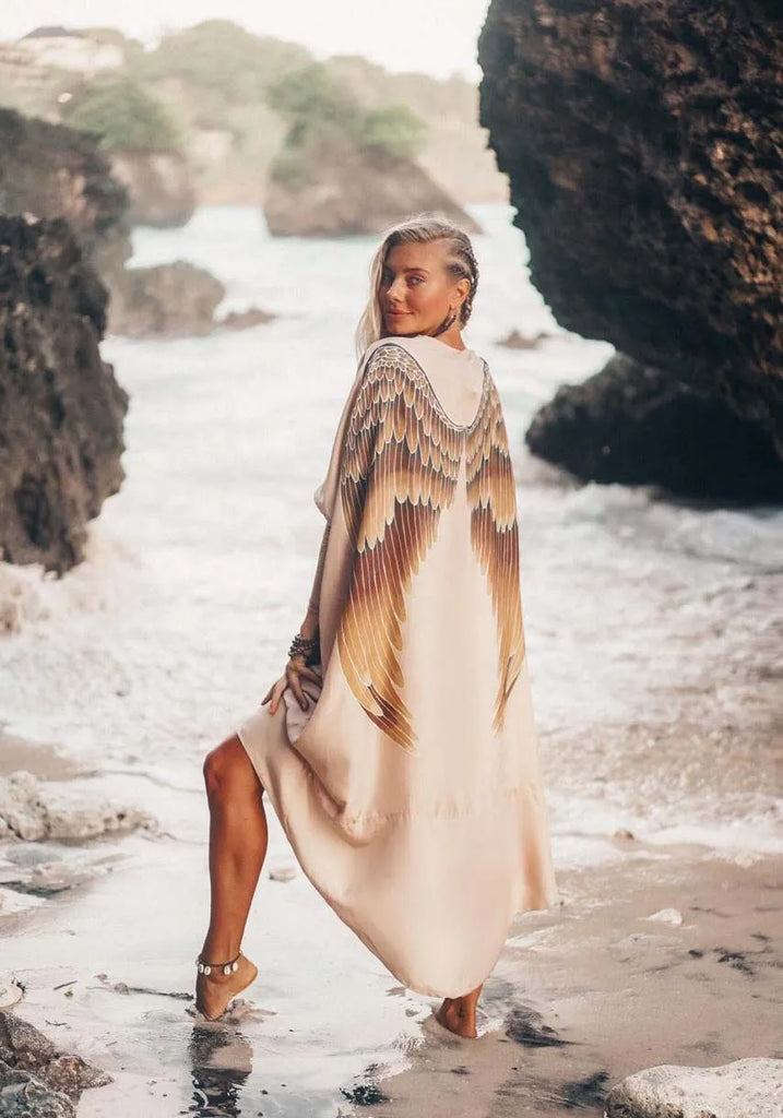 Archangel Gabriel Goddess Kaftan Luxe - Champagne XXS