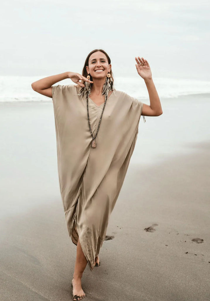 Archangel Gabriel Levitate Kaftan - VISCOSE - Eucalyptus - XXS