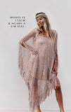 BOHO Beach Poncho  - crochet cotton