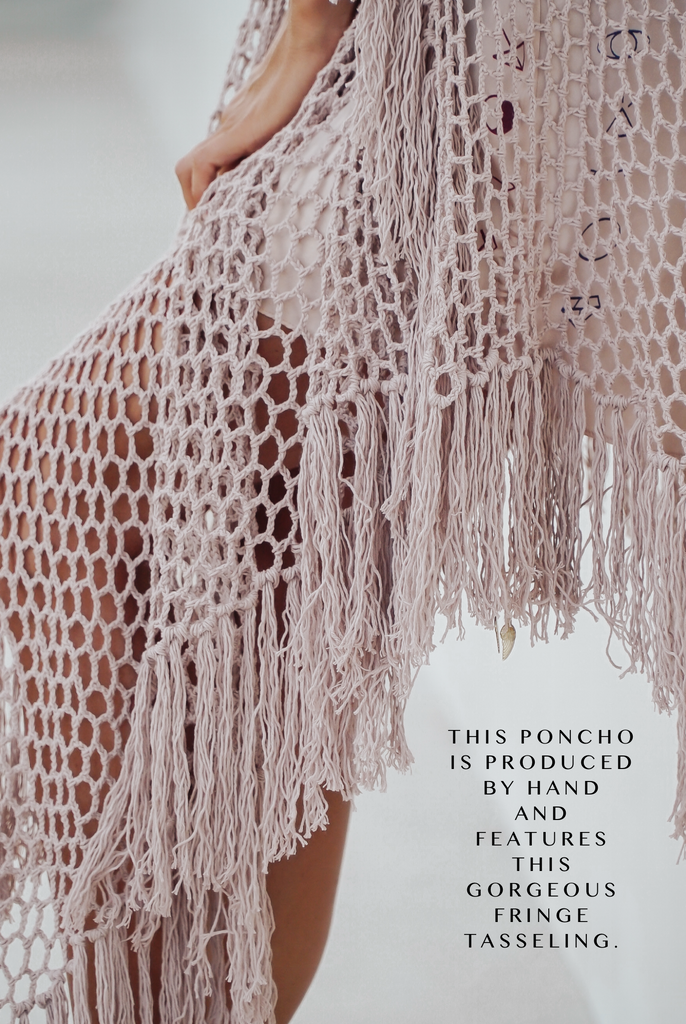 BOHO Beach Poncho  - crochet cotton