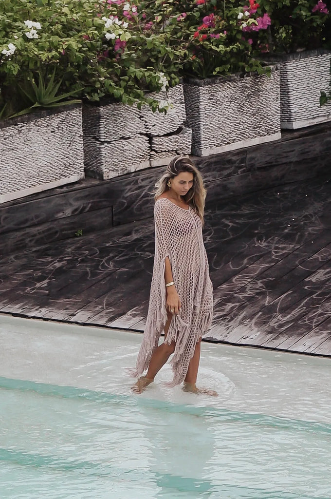 BOHO Beach Poncho  - crochet cotton