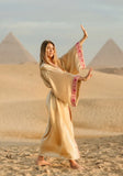 GOLDEN GODDESS - SILK - PINK MAGENTA TRIM