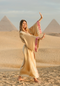 GOLDEN GODDESS - SILK - PINK MAGENTA TRIM WITH BIAS CUT MATCHING DRESS