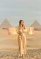 GOLDEN GODDESS - SILK - PINK MAGENTA TRIM
