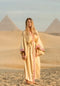 GOLDEN GODDESS - SILK - PINK MAGENTA TRIM