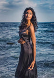 Mermaid Dreams Dress Luxe Charcoal S