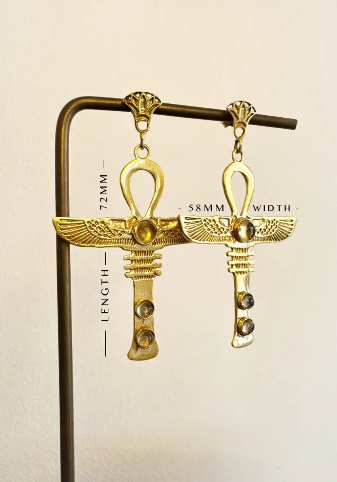 Brass - Citrine Crystals