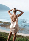 Atoms Of The Universe Slip Dress Luxe Cream with Rainbow Symbols XS - AUS 8