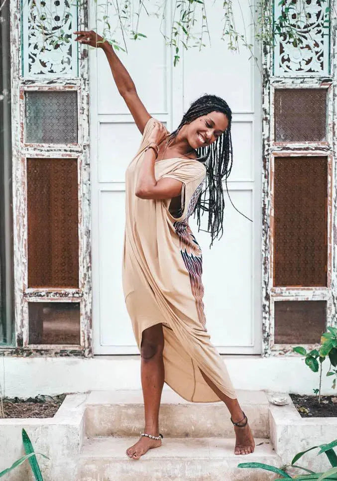 Archangel Gabriel Levitate Kaftan - VISCOSE - Golden Goddess - XSS