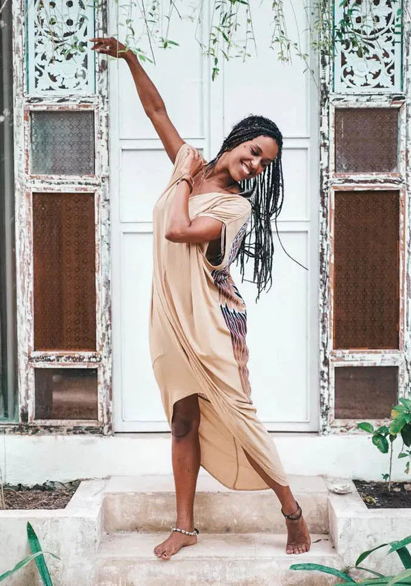 Archangel Gabriel Levitate Kaftan - VISCOSE - Golden Goddess - XSS