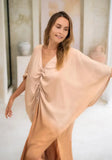 Archangel Gabriel Goddess Kaftan Ombre Everyday - Large White Wings - XXS