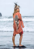 The Classic Angel Wing Kimono Silk - Desert Orange 85cm