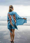 The Classic Angel Wing Kimono Silk - Ice Blue 85cm