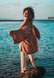 The Classic Angel Wing Kimono Viscose - Clay with Autumn Warrior Wings 75 cm
