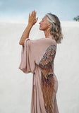 The Classic Angel Wing Kimono Viscose - Eucalyptus - 115cm