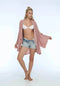 The Classic Angel Wing Kimono Viscose - Musk With Caramel Wings 75 cm