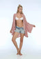 The Classic Angel Wing Kimono Viscose - Musk With Caramel Wings 75 cm