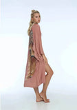 The Classic Angel Wing Kimono Viscose - Musk With Caramel Wings 115 cm