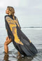 Short-Long Angel Wing Kaftan Luxe Black Caramel S/M