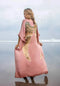 SHORT LONG ANGEL WING KAFTAN VISCOSE - MUSK W/ CARAMEL WINGS - XS/S