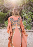 Viscose - Desert Orange with Caramel Wings